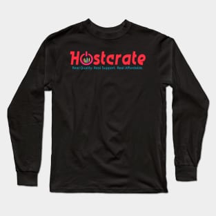 Hostcrate Brand Merch (Dark bg) Long Sleeve T-Shirt